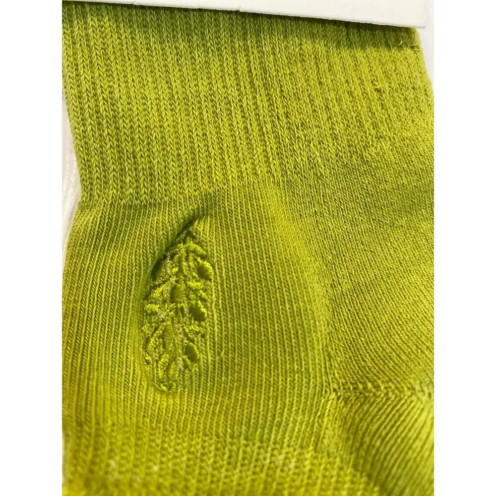Free People Movement Ruffled Socks - 2 Pack - Green/White